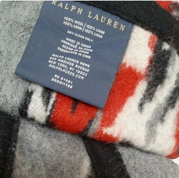 Ralph Lauren RARE West Village Wythe Navajo Queen Wool Blanket - Picture 7 of 11